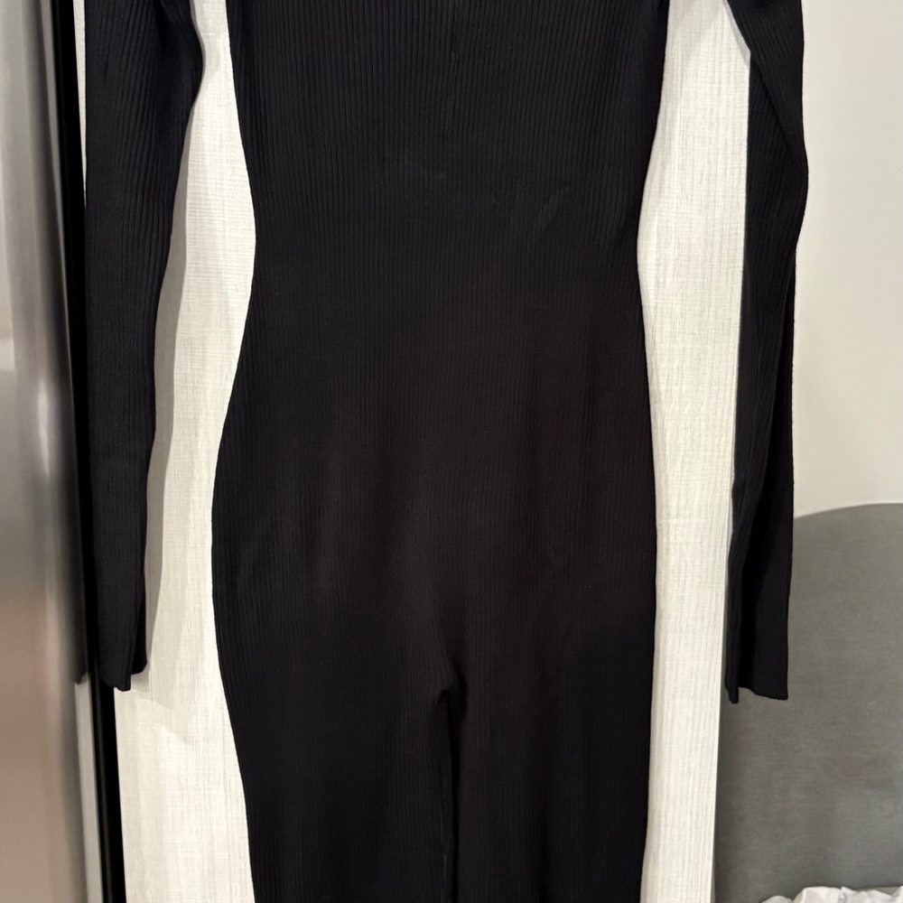 PrettyLittleThing Black Long Sleeve Jumpsuit